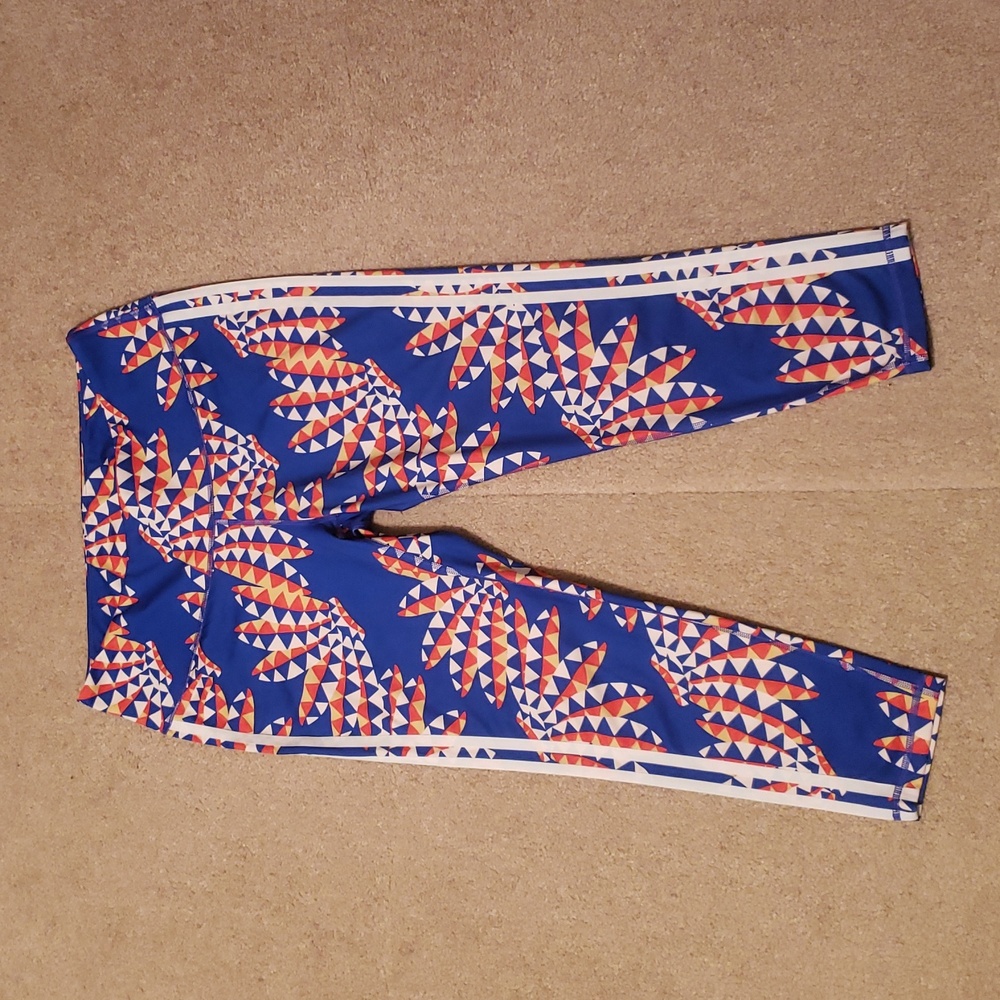 Adidas X Farm Rio Women's Psychedelic Wave Blue Leggings